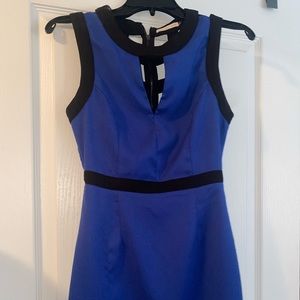 Navy Blue and Black Party Dress